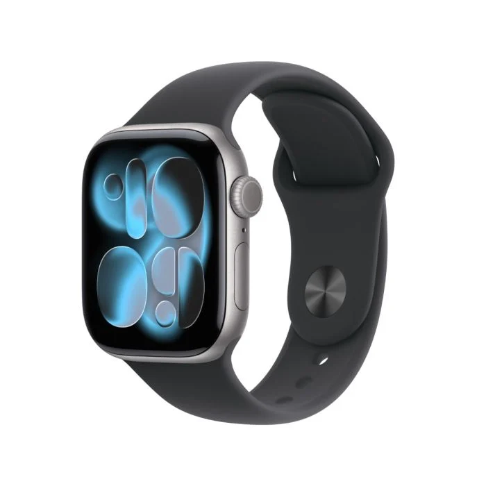 Apple Watch Series 11 Space Grey Aluminium Case with Black Sport Band