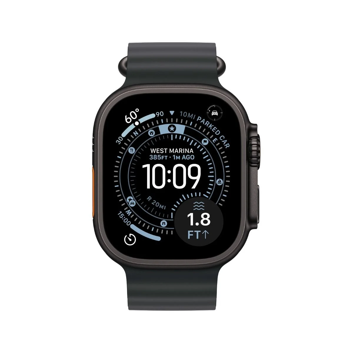 Apple Watch Ultra 3 Titanium Case with Ocean Band - Large