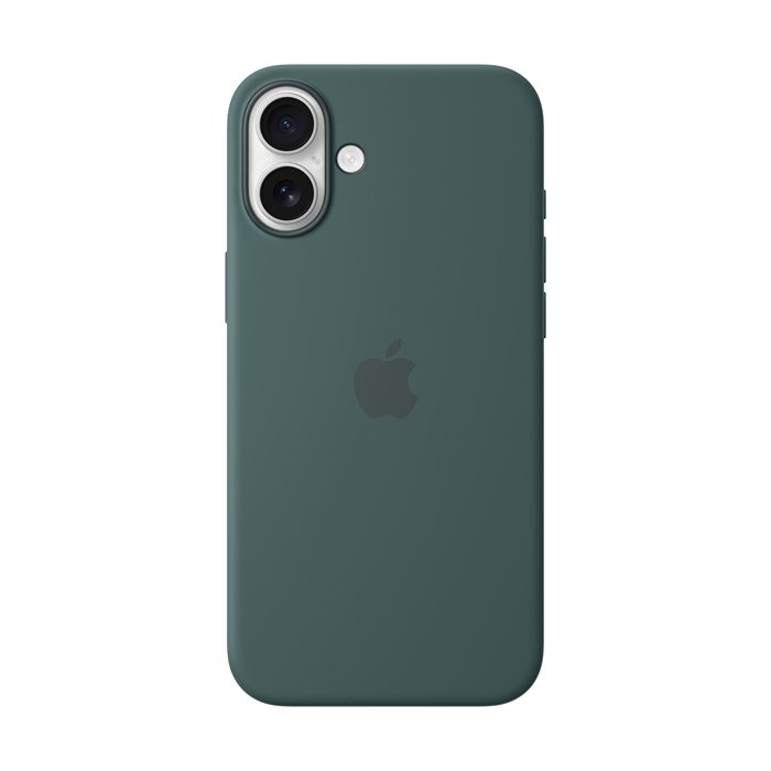 iPhone 16 Plus Silicone Case with MagSafe – Lake Green
